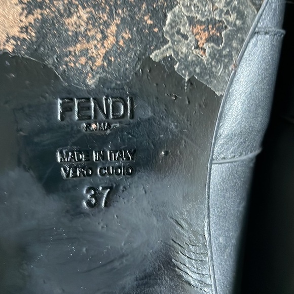 Fendi Shearling Loafer With Pyramid Embellishments - Picture 14 of 16